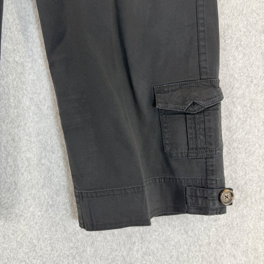 Christopher Blue Womens Black Capri Pants Cropped Utility Casual Classic Size 10 - Picture 5 of 14
